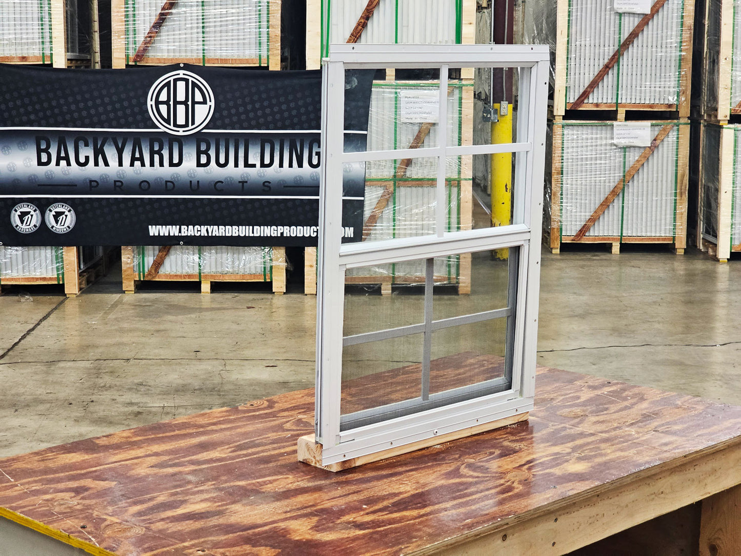 18x27 White Flush Mount Shed Window