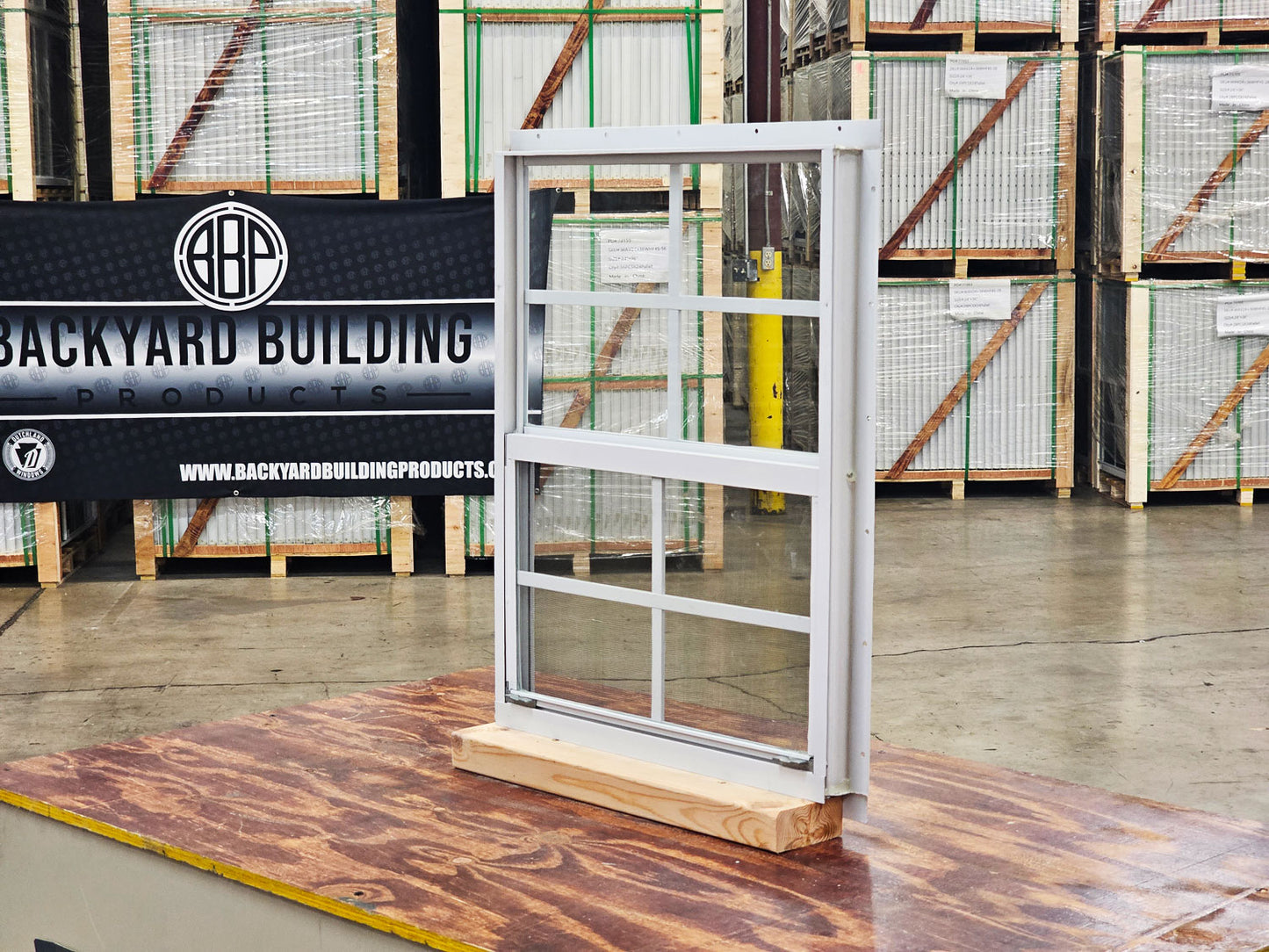 18x27 White Flush Mount Shed Window