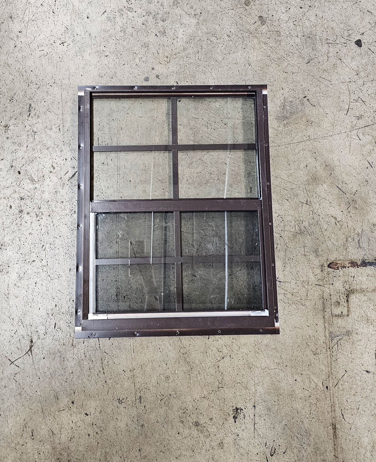 18x23 Brown Flush Mount Shed Window