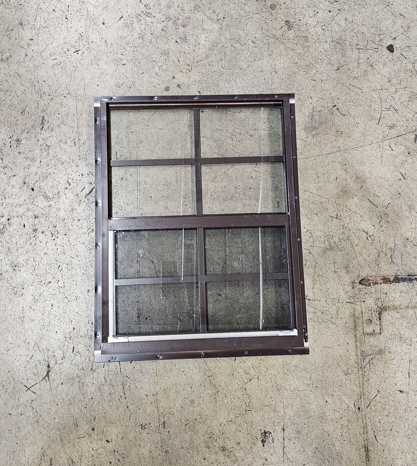 18x23 Brown Flush Mount Shed Window