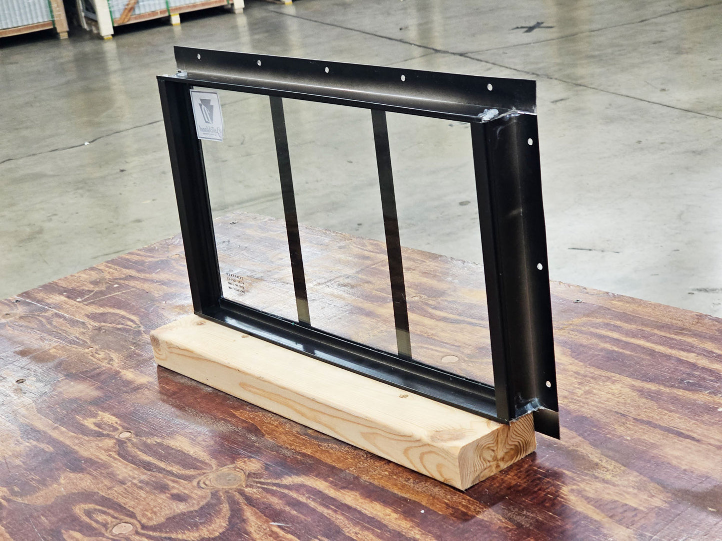 18x10 Transom Black Flush Mount Shed Window