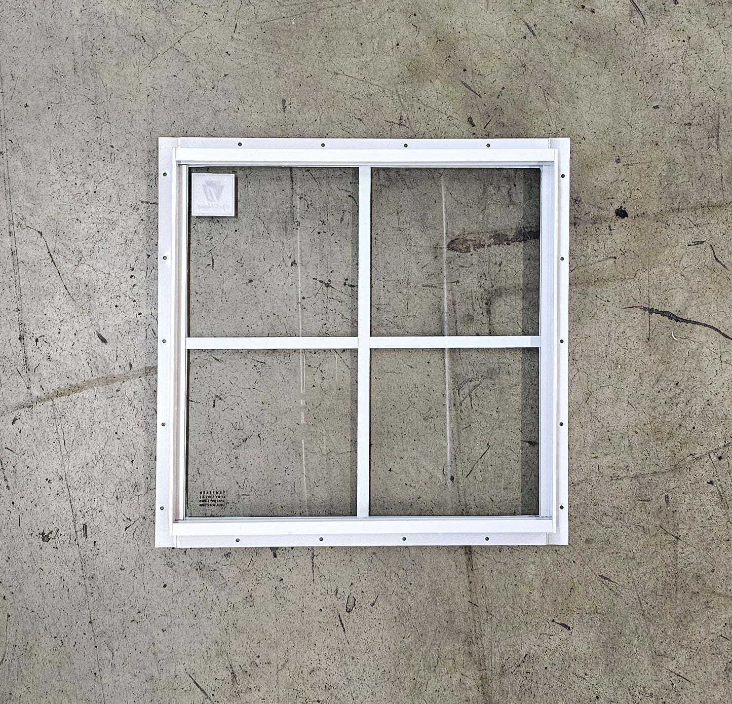 18" Picture White Flush Mount Shed Window