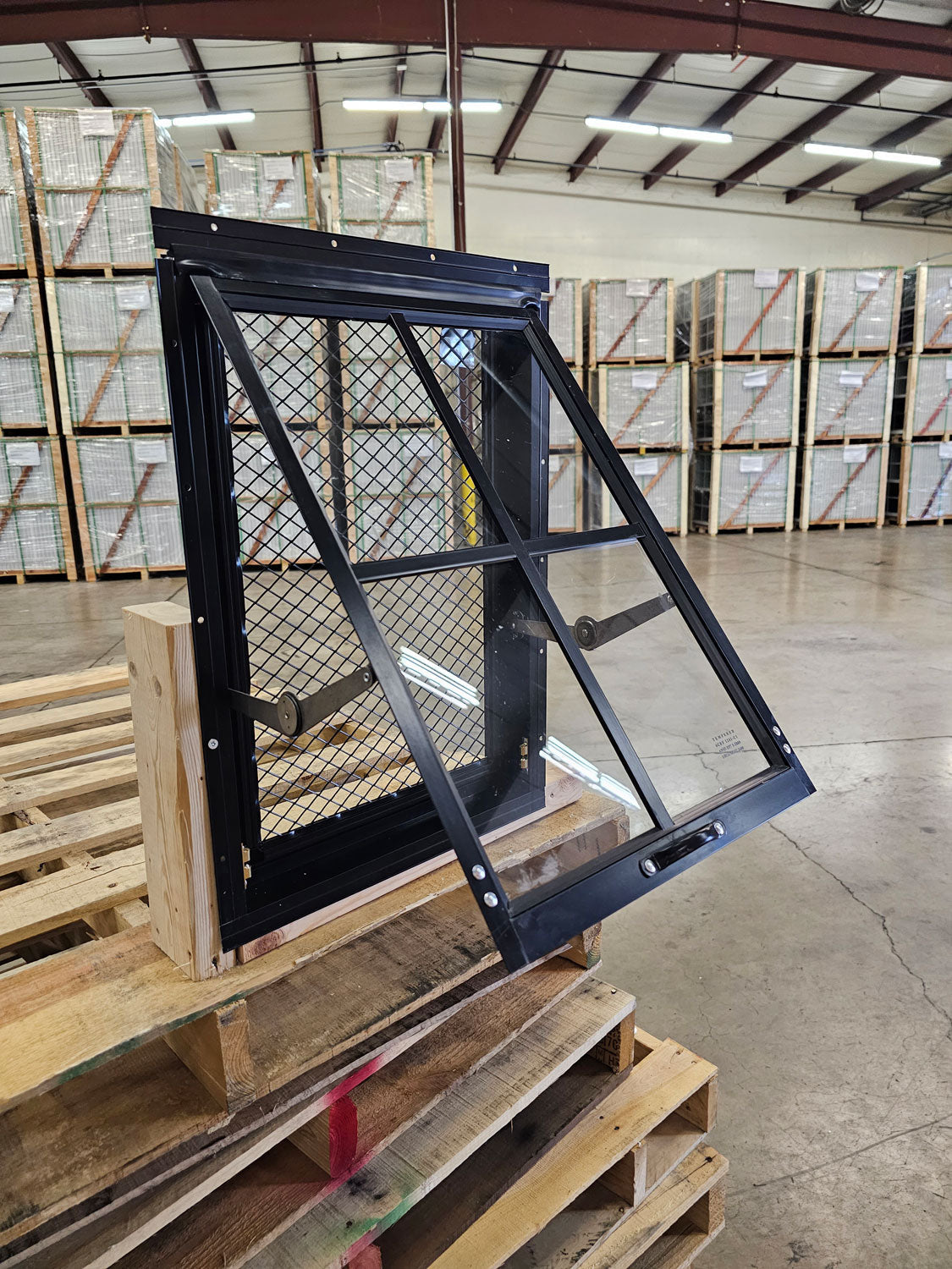 12x18 Black Flush Mount Chicken Coop Window