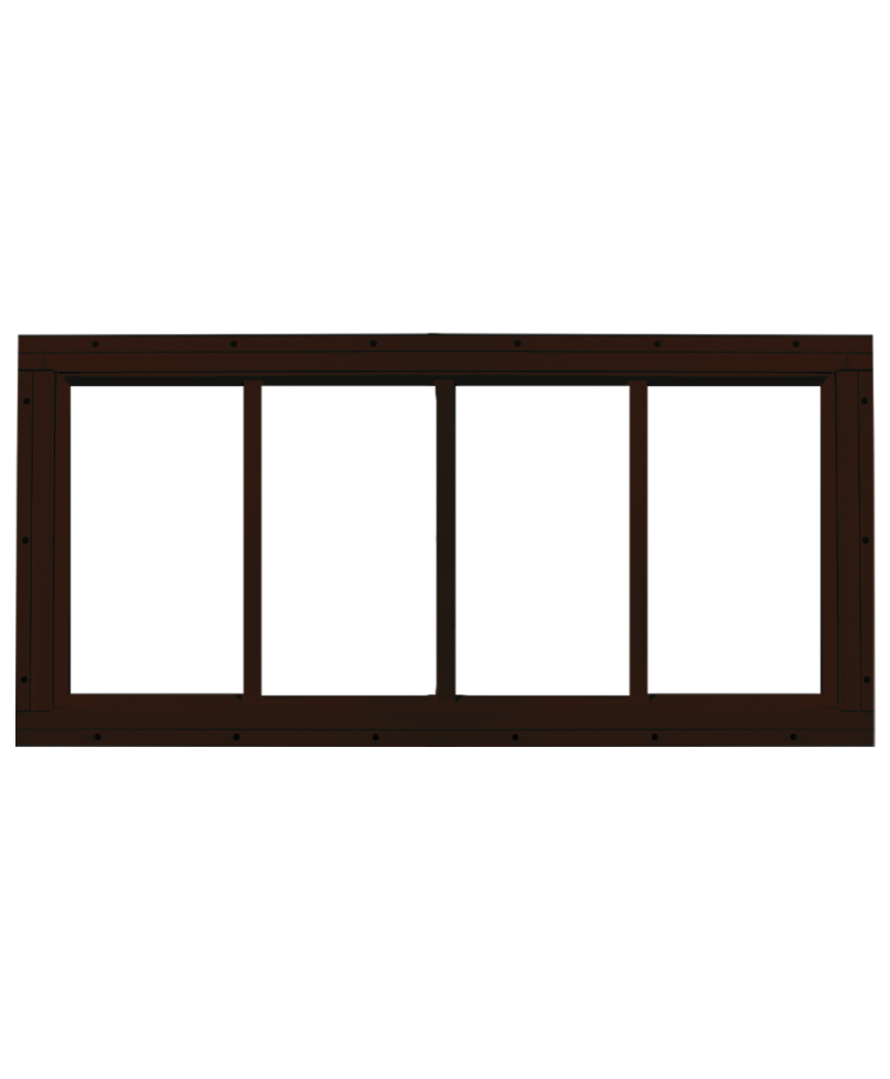 23x10 Transom Brown Flush Mount Shed Window