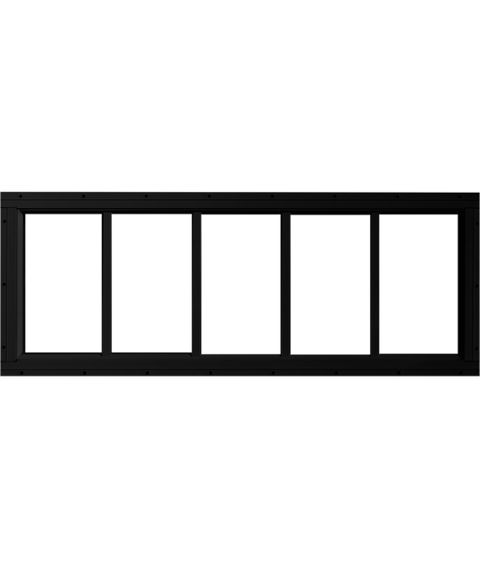29x10 Transom Black Flush Mount Shed Window