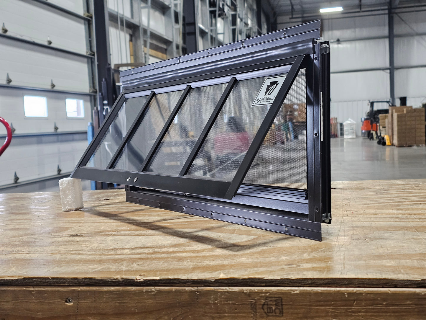 24x10 Push Out Black Flush Mount Shed Window