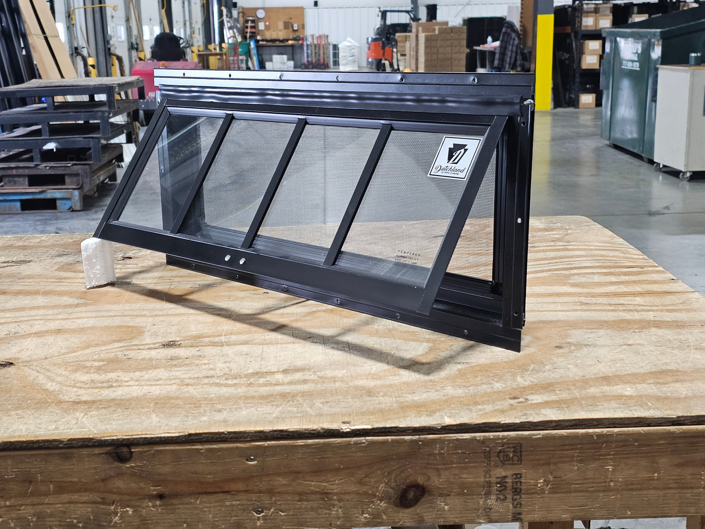 24x10 Push Out Black Flush Mount Shed Window