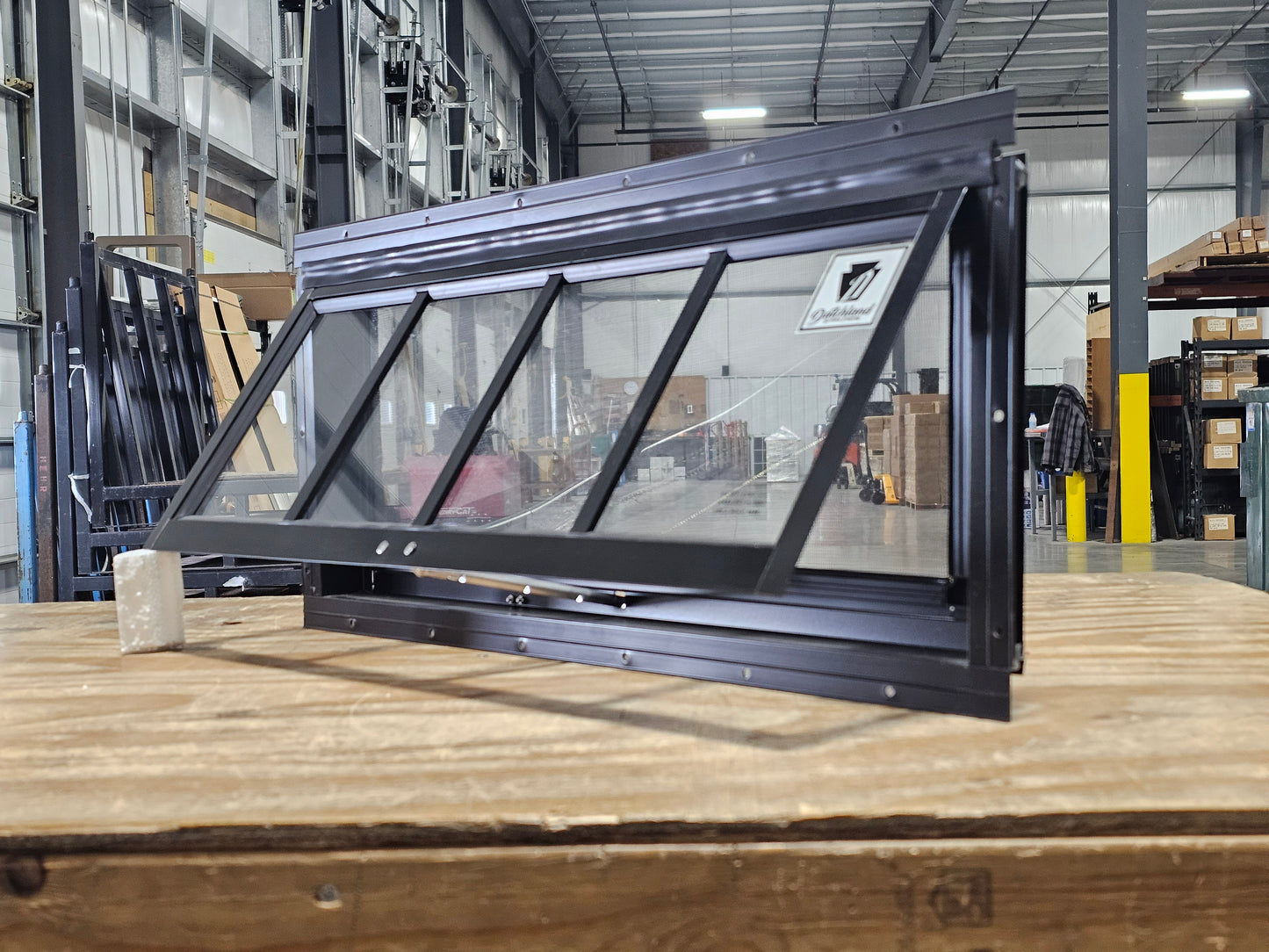 24x10 Push Out Black Flush Mount Shed Window