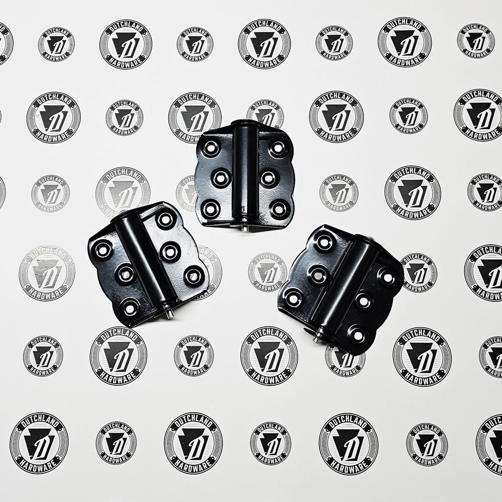 3" Black Spring Loaded Screen Door Hinges - (3) Pack