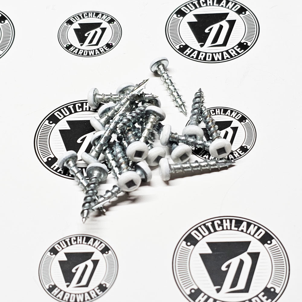 #8 0.75" White Window Mounting Screws - (20) Pack