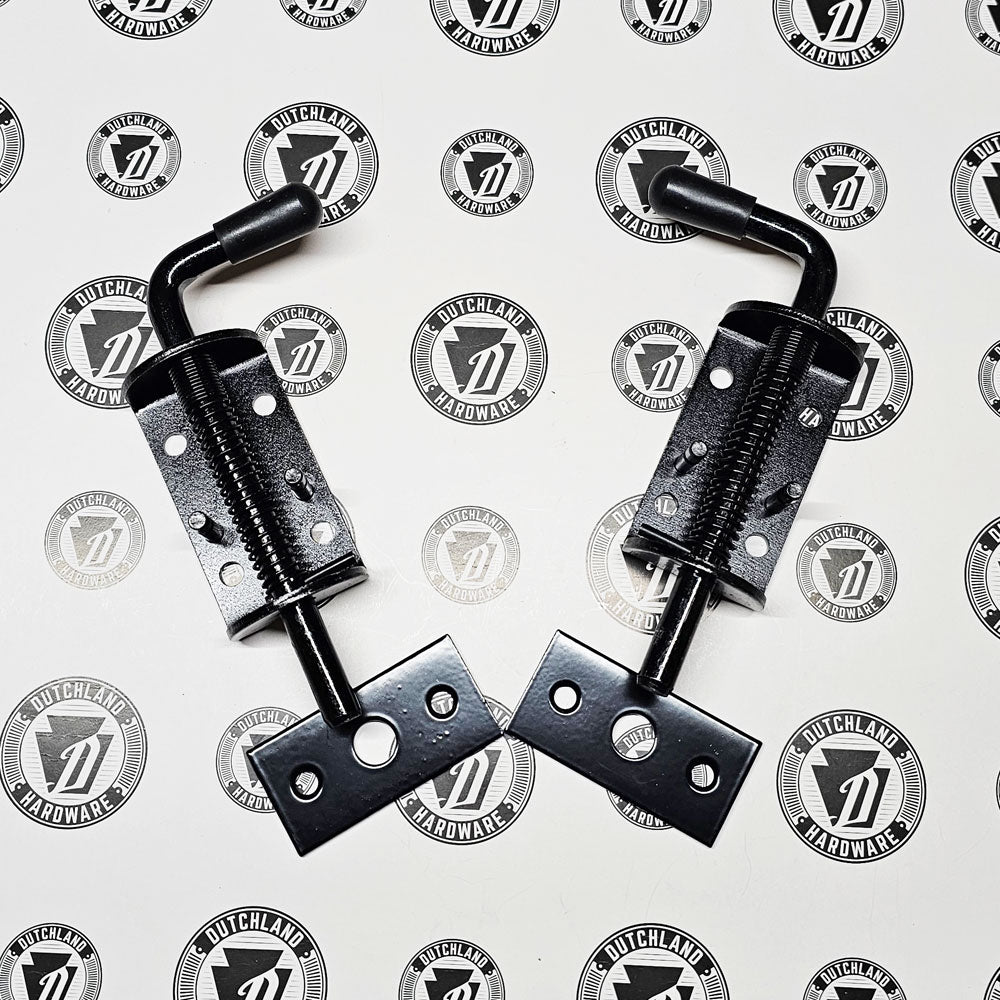 3/8" Black Spring Loaded Barrel Latch - (2) Pack