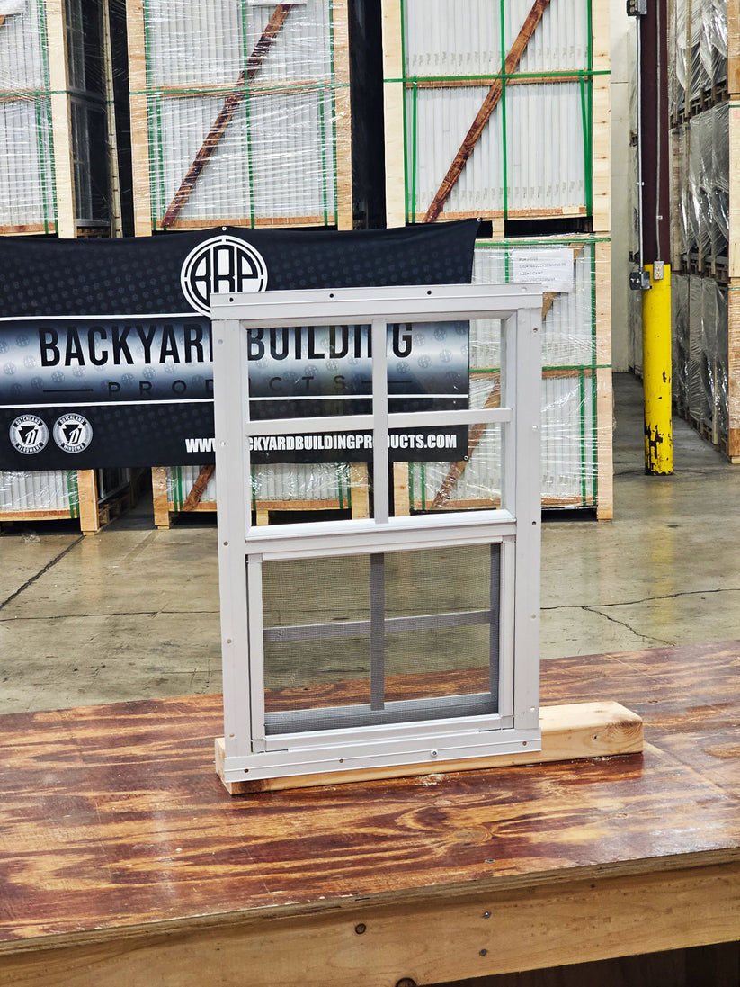 12x18 White Flush Mount Shed Window – Backyard Building Products
