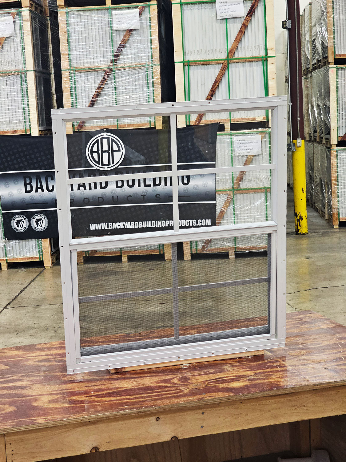 24x27 White Flush Mount Shed Window