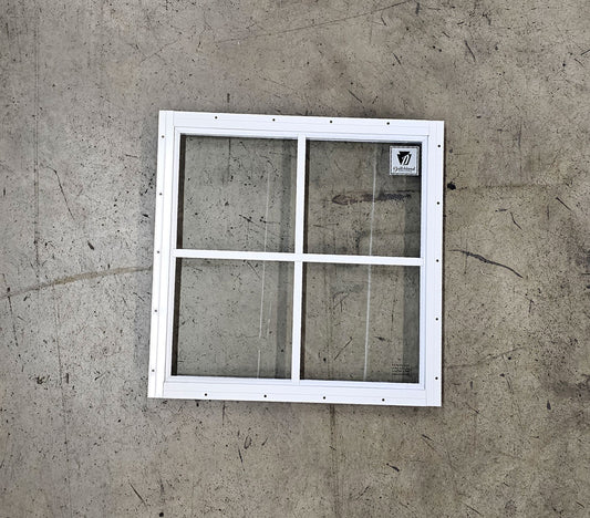 18" Picture White Flush Mount Shed Window