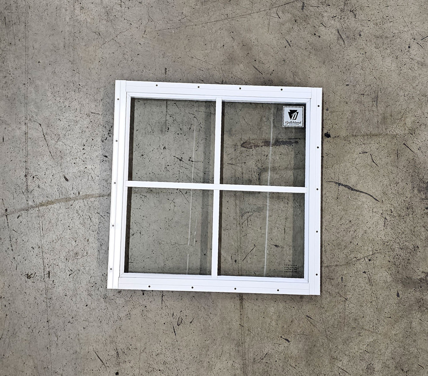 18" Picture White Flush Mount Shed Window