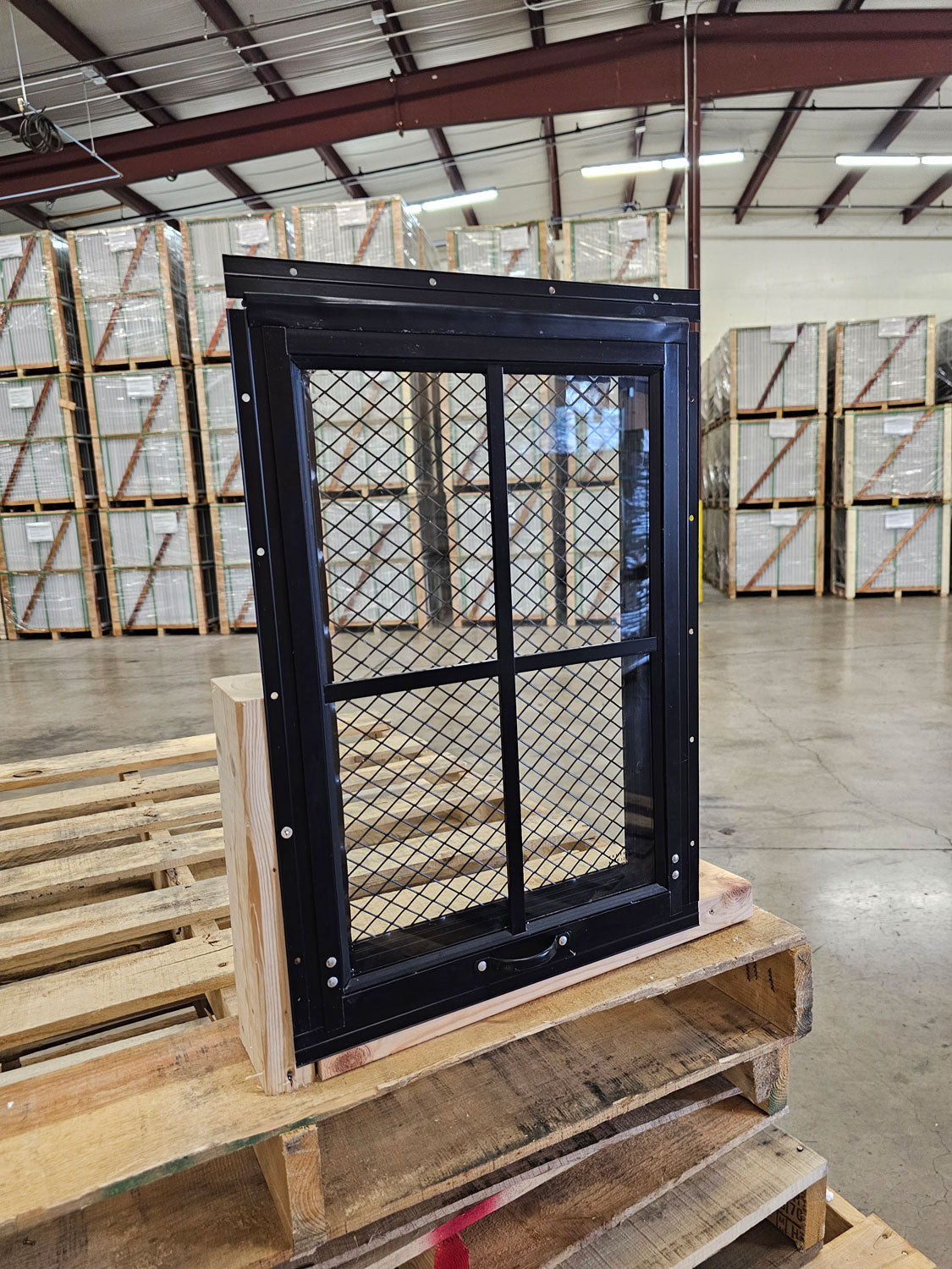 14x21 Black Flush Mount Chicken Coop Window
