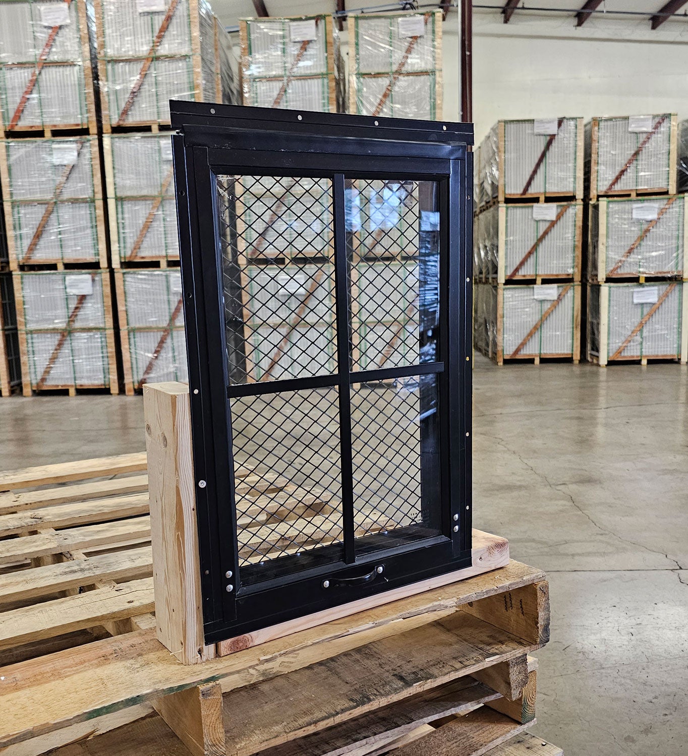 14x21 Black Flush Mount Chicken Coop Window