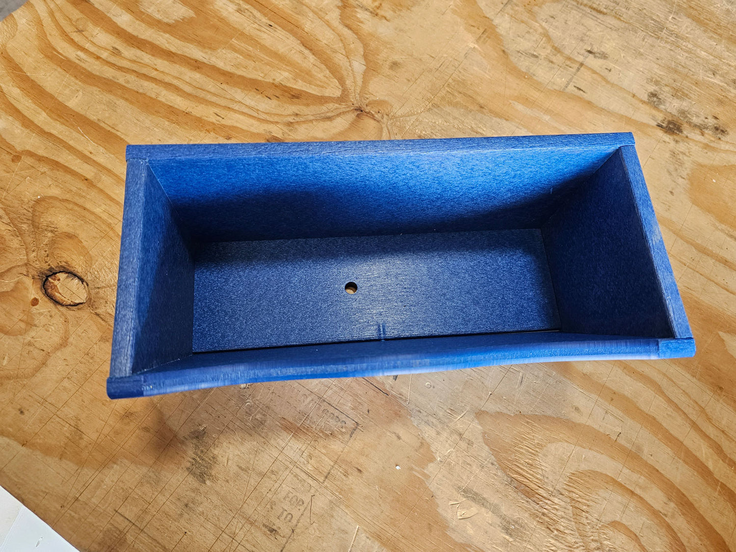 14" Bright Blue Flower Box | Scallop