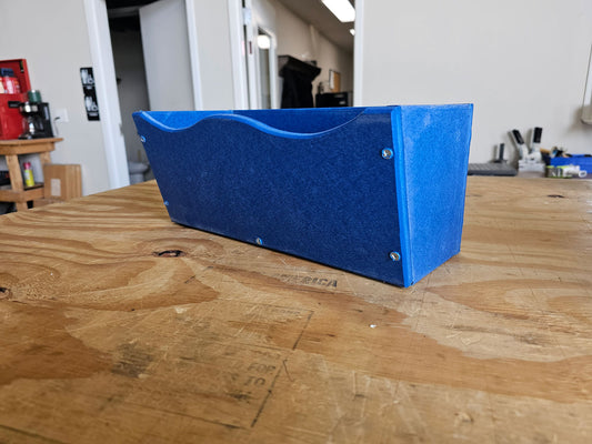 14" Bright Blue Flower Box | Scallop