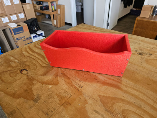 14" Bright Red Flower Box | Scallop