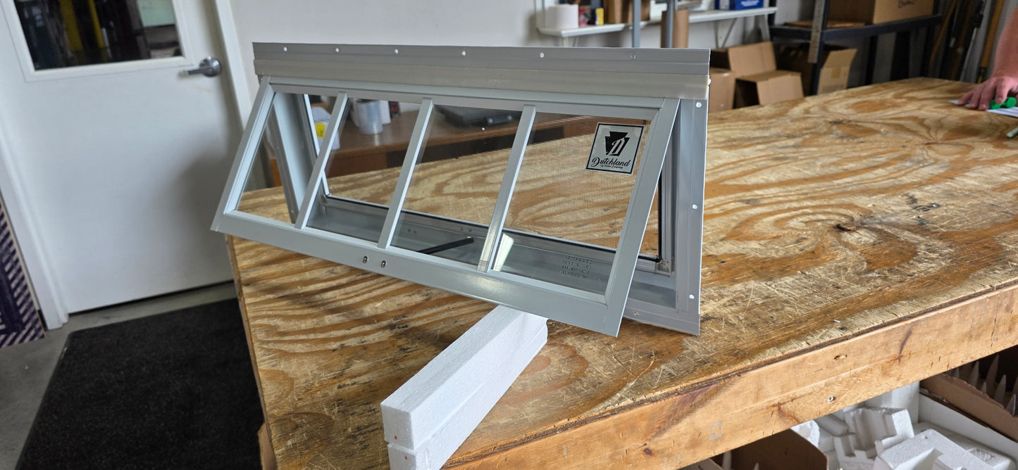 30x10 Push Out White Flush Mount Shed Window