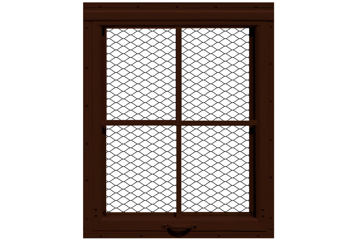 Chicken Screen Window 14x21 Brown Flush Mount Chicken Coop Window – Backyard Building Products