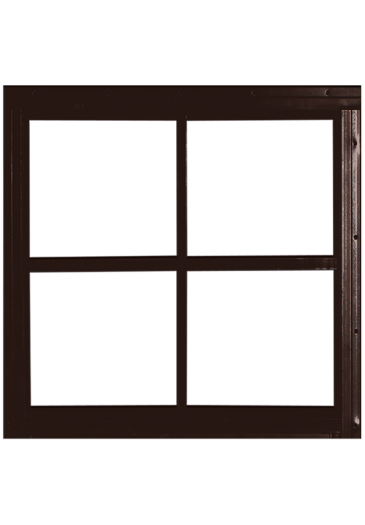 12" Picture Brown Flush Mount Shed Window