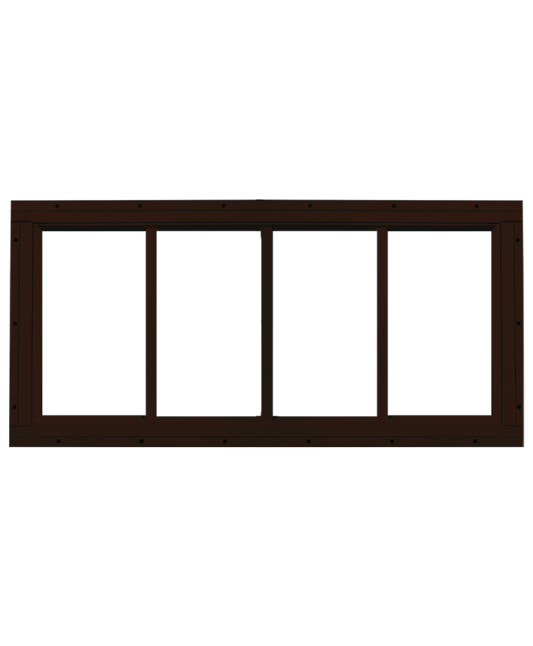 23x10 Transom Brown Flush Mount Shed Window