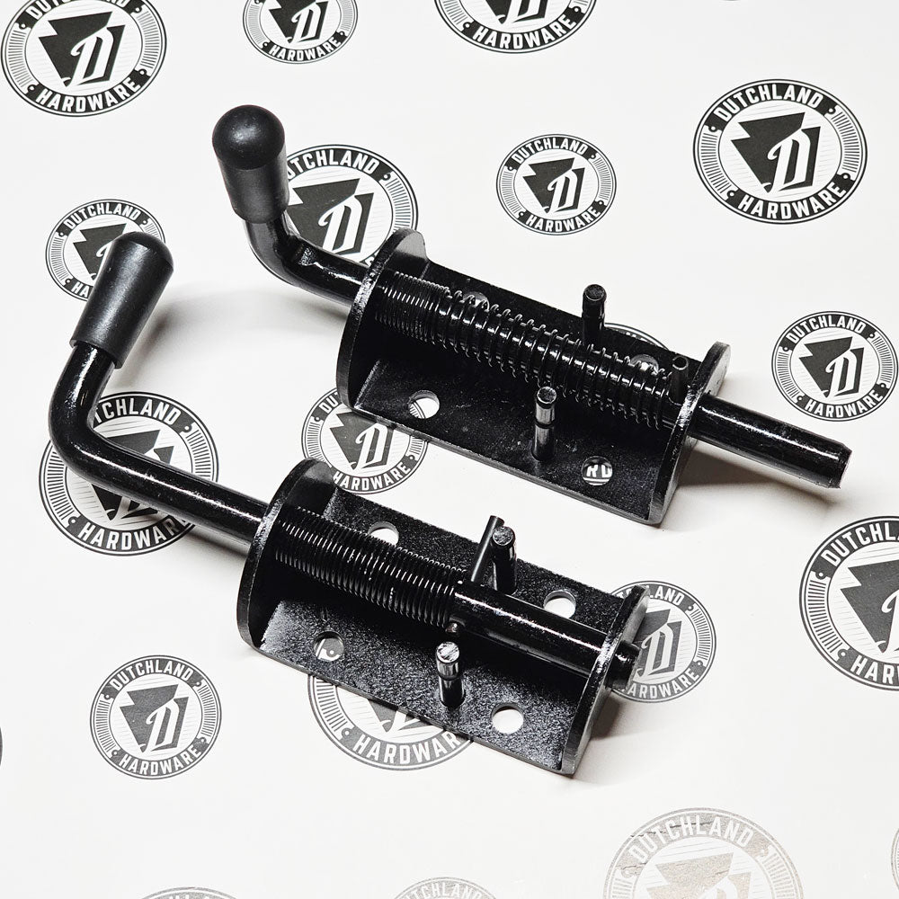 3/8" Black Spring Loaded Barrel Latch - (2) Pack