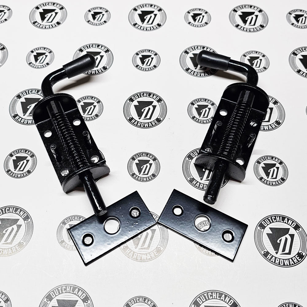 3/8" Black Spring Loaded Barrel Latch - (2) Pack